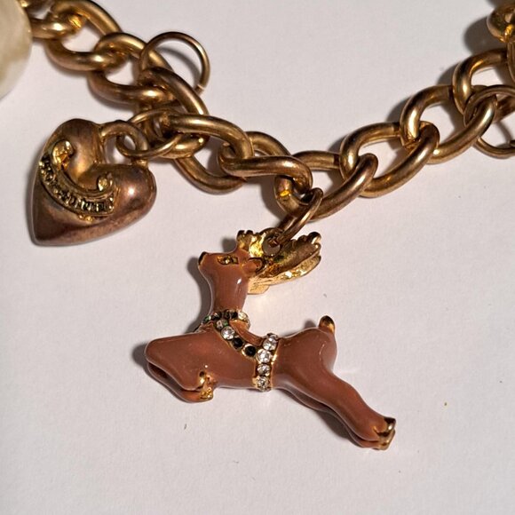 2007 Limited edition Juicy Couture gold tone charm bracelet christmas - Picture 8 of 10